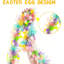 Guirlande de 33 pi avec guirlande de guirlande de pâques, œuf coloré guirlande torsadée avec confettis, décoration de guirlande suspendue au printemps