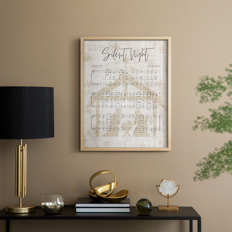 «Silent Night Song», reproduction d'art encadrée, Naturel, H 11 po x l 9 po