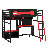 Wood Loft Bed With Desk-1401932520