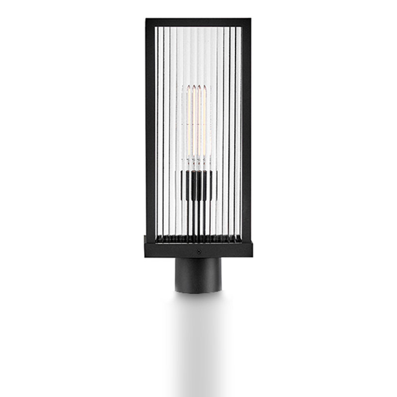 Hinkley Torrent 19-Inch Ribbed Glass Outdoor Post Mount Lantern