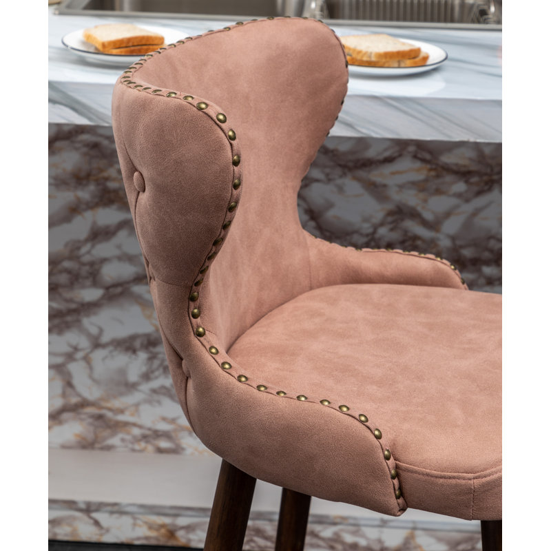 Tabouret de bar et de comptoir Caralie, Tabouret de bar (siège d'une hauteur de 29,5 po), Rose