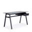 Birl Glass Top Metal Base Writing Desk-1554460409