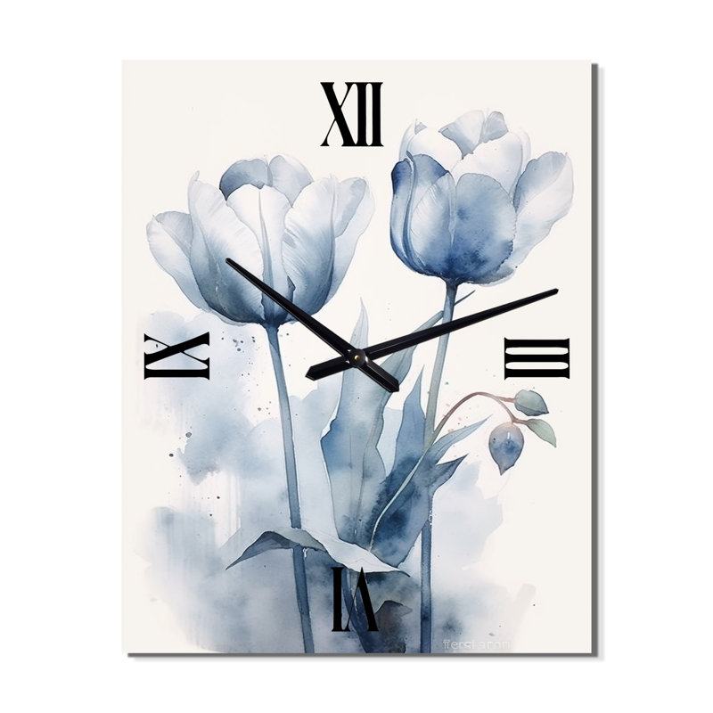 Tulip Dreams III - Horloges murales florales, Très grand