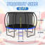 Grand trampoline extérieur 12 pi avec filet de sécurité intérieur, échelle, rembourrage en PVC pour enfants-101115855