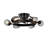 25.8''  Industrial Ceiling Fan With Remote Control ,5 Abs Blades Small Size Ceiling Fan For Living Room, Dining Room, Bedroom, Family Room, Matte Black ,6 Pcs*E26 (Does Not Include Light Bulbs)