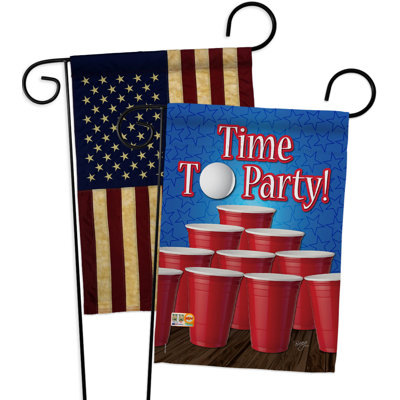 Double Sided 18.5'' H x 13'' W Polyester Independence Day Garden Flag