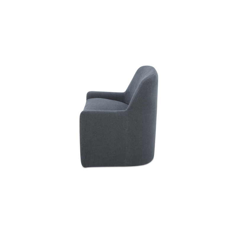 Maisie Rolling Dining Chair Slate Blue, Blue