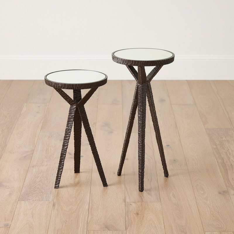 Round End Table, 23" H x 11" W x 11" D