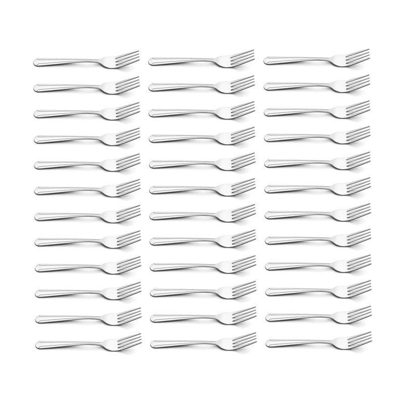  Ensemble de fourchettes de table en acier inoxydable de 8,2 pouces, 36 pièces, poli miroir, va au lave-vaisselle, pour la maison, la cuisine ou le restaurant