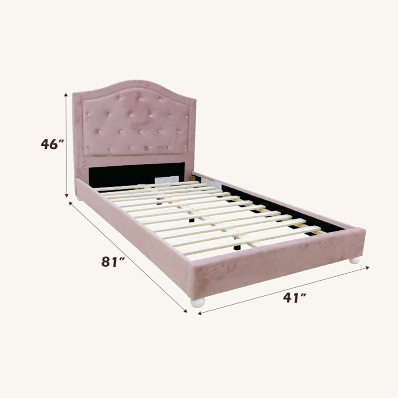 Rew Tufted Platform Bed, Twin