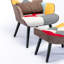 Fauteuil à oreilles et repose-pieds Kohlson-1680259654