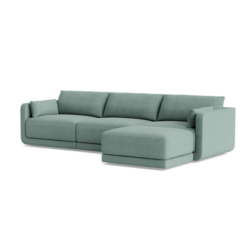 Eva Sofa With Chaise (116"), Performance Weave - Spa