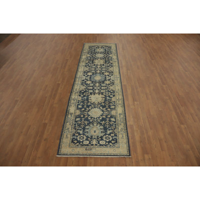 Vegetable Dye Oushak Oriental Runner Rug 3x11