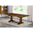 Lassale Modern Dining Table - a Rectangle Kitchen Table Top with Removable Leaf & Double Pedestal Base, Antique Walnut-216610061