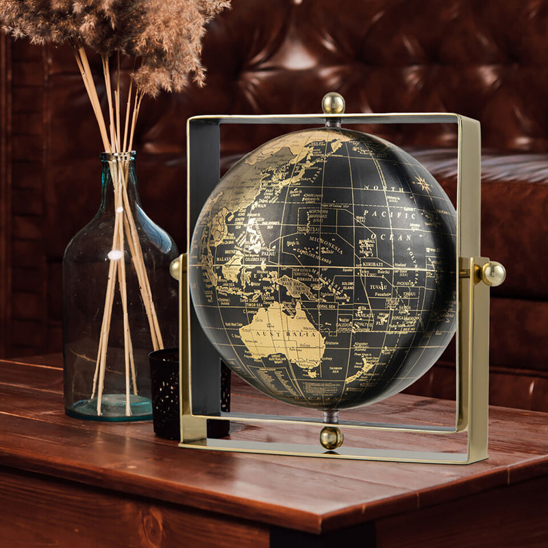 Globe terrestre pivotant à 720 ° Gymax, H 13 po x l 13,5 po x P 10 po