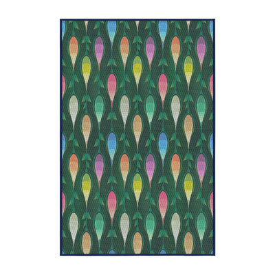 Tapis décoratif vert daleyza