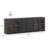 Modular Cabinet 3-Piece Sideboard with Shelves, Ebony-97068380