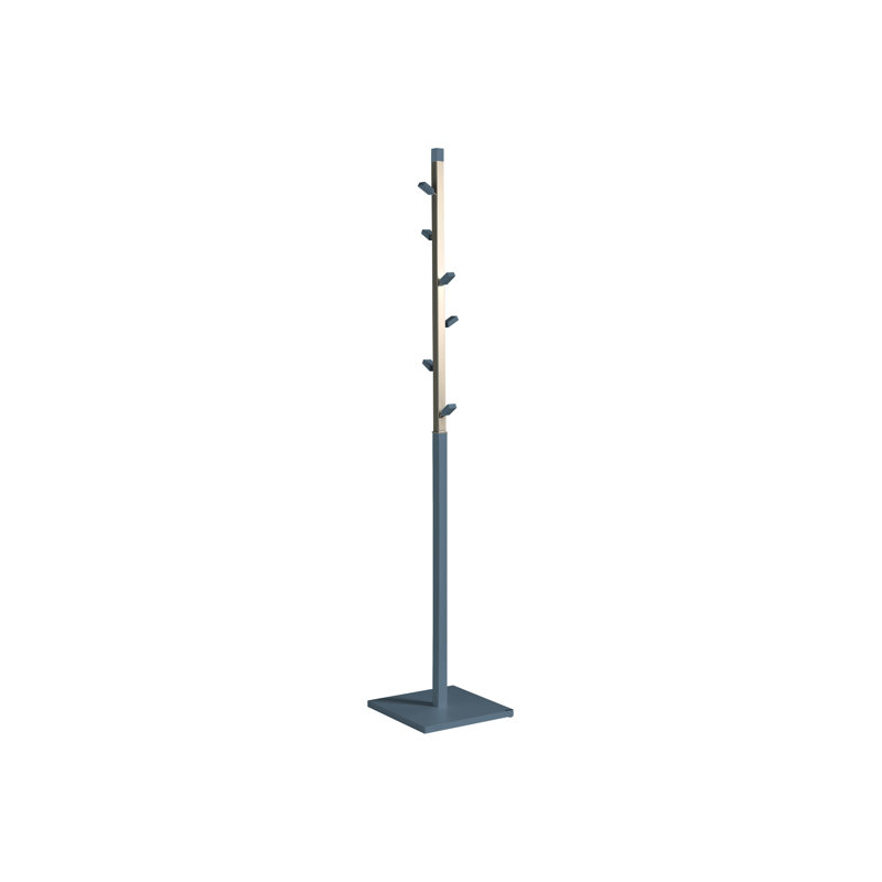 Belgica Freestanding 6 - Hook Coat Rack, Blue