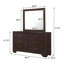 Commode 6 tiroirs avec miroir cacao foncé-1186070321