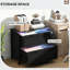 Classeur de bureau à 2 tiroirs avec barre de suspension réglable, panneau de particules noir, plateau verrouillable pour les données sensibles, imprimante de table ou scanneur, L 31,1 po x l 15,7 po x H 28,3 po, classement total de 132 livres