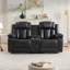 Lacreta 3-Piece PU Leather Reclining Living Room Set with LED Lighting & USB Charging Ports