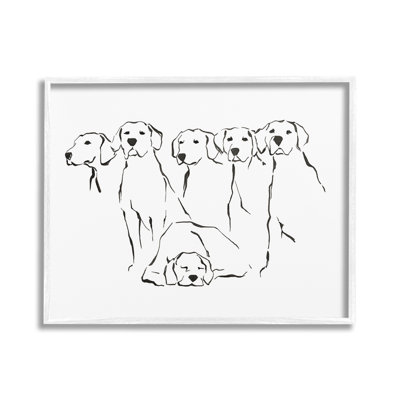 "Minimal Dogs Doodle" par Ethan Harper sur toile