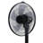 49.5 In. Oscillating Adjustable 12-Levels Speed Black Pedestal Fan With Remote Control And Timer