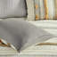 Édredon 3 pièces gris / jaune double / grand, imprimé 100% coton rayé, rembourrage, literie distinctive avec imprimé et attrayant