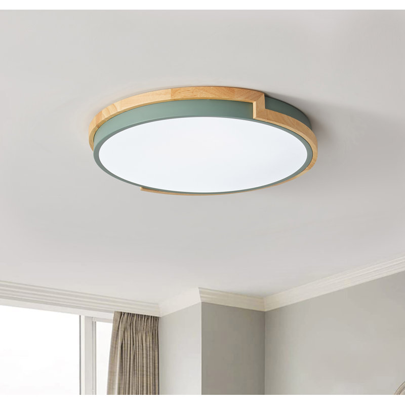 Plafonnier encastré 1 lumière DEL 16,54 po, Vert