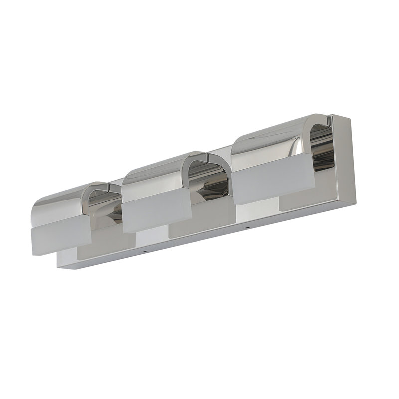 Éclairage mural pour salle de bain 3 lumières DEL pour salle de bain, H 4,37 po x l 21,77 po x P 3,57 po, Trois lumières