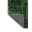 Tapis en laine / polyester tissé à la machine Patchwork vert foncé / vert clair-42391994