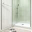 Porte de douche pivotante universelle à ouverture à gauche et à droite de 32 à 36 po x H 72 po, ouverte à l'extérieur, avec verre trempé de 1/4 po et 5/16 po-129384682-129384683
