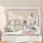 Lit en bois avec couchette et tablettes-333982716