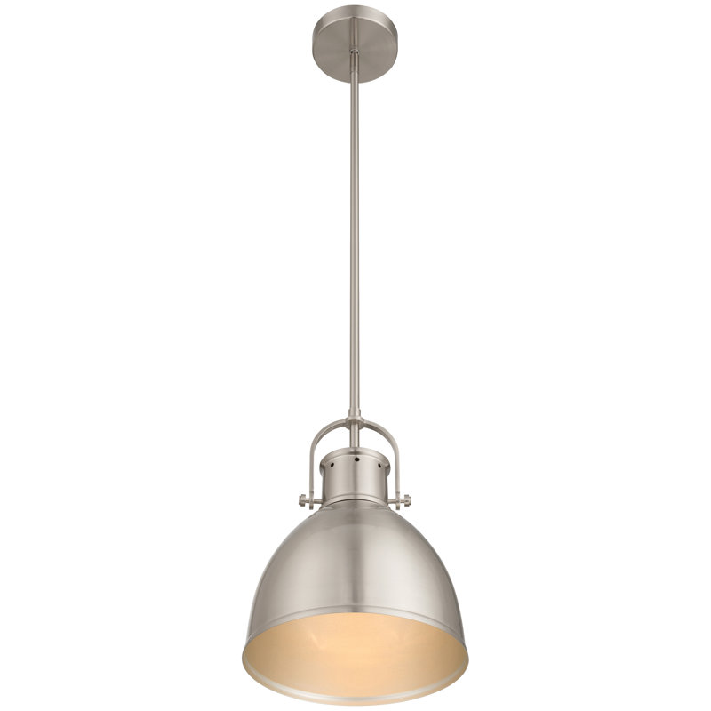 Luminaire suspendu 1 lumière London - Finition acier brossé, Acier brossé