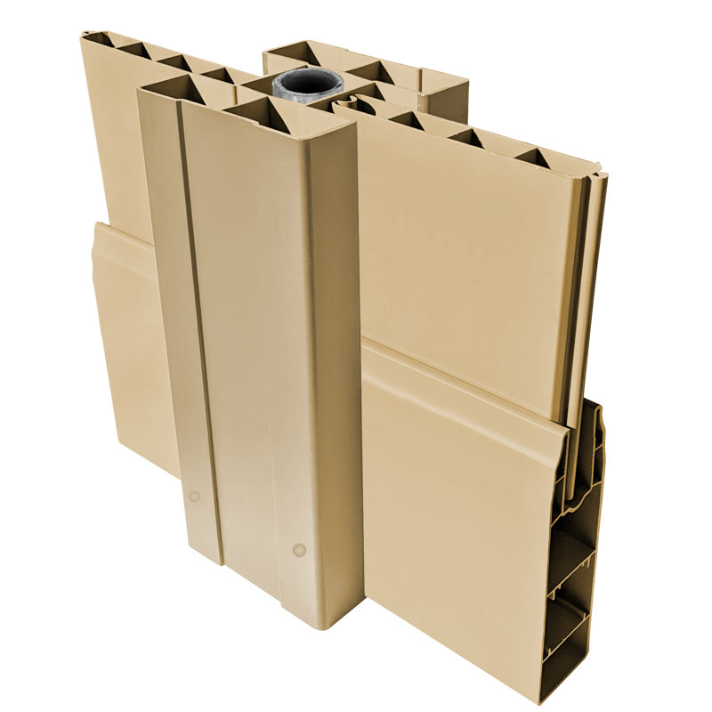 Clôture en vinyle kaki de H 60 po x l 96 po avec 1 panneau (s) inclus