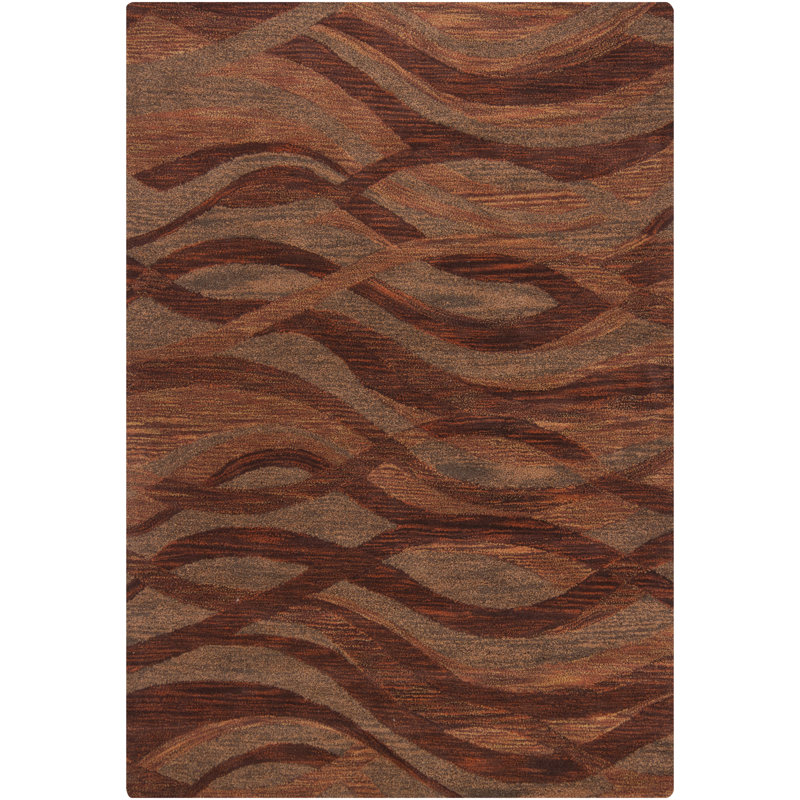 Tapis Clavern, Rectangle 5 pi x 7 pi 6 po, Brun/rouge/orange