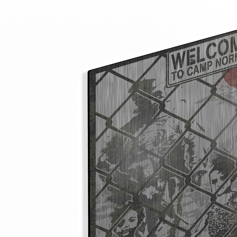 «Welcome» par Danksy, art mural en métal, H 12 po x l 12 po