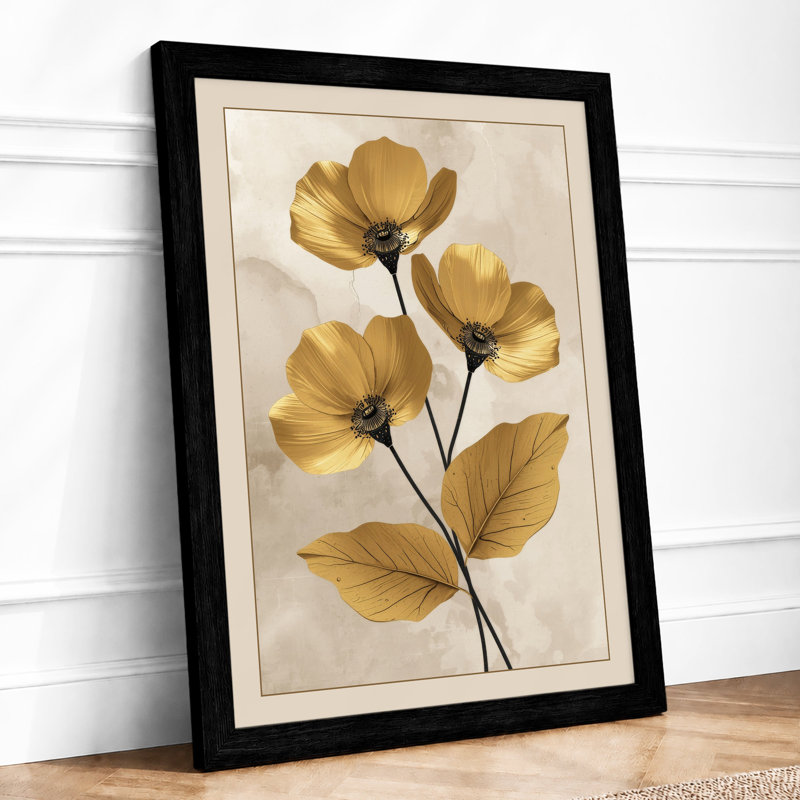 Gilded Botanica Botanical - Print, A2 - 59.4 x 42.0 cm, Black