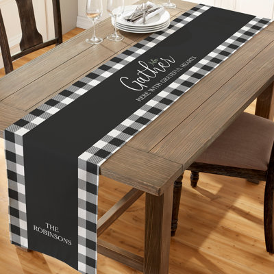Checkered Christmas Table Runner
