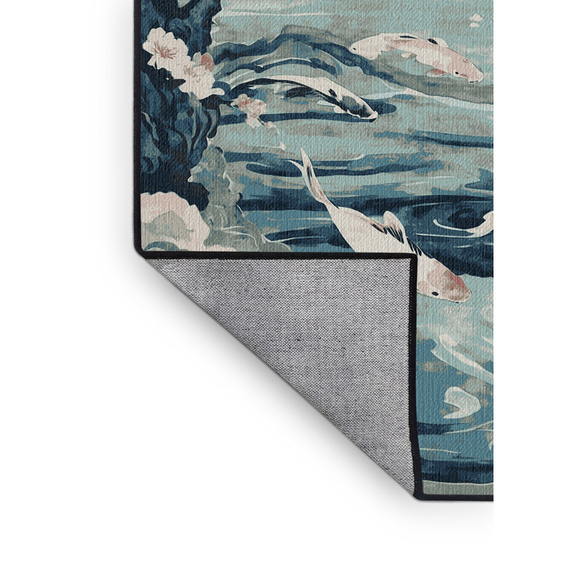 Machine Washable Gray Area Rug, Rectangle 5' x 7'