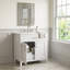 Meuble-lavabo de 30 pouces avec lavabo en céramique et beaucoup de rangement - le choix parfait pour les petites salles de bain