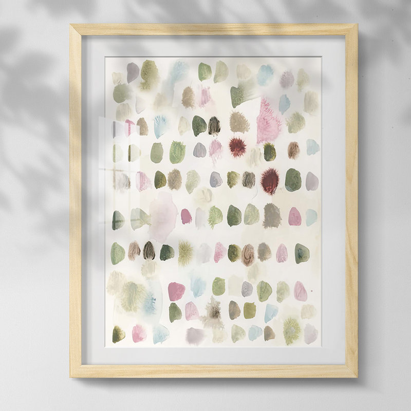 Blotline I, Papier avec cadre naturel, Blanc