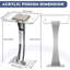 42.5" Acrylic Podium Stand with Iron Stable Base, 10MM Thickened Acrylic Lectern Pulpit for Church, Classroom, Wedding & Conference Events
