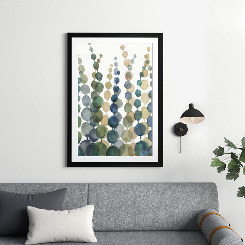 " Pompom Botanical I ", 30.5" H x 22.5" W, Black