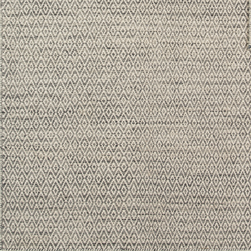 Tapis géométrique en laine tissé à plat à la main Sylvie, Tapis de couloir 2 pi 3 po x 8 pi