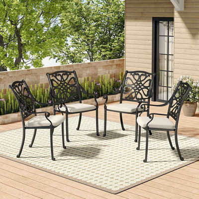 Kerber Patio Dining Armchair with Cushion
