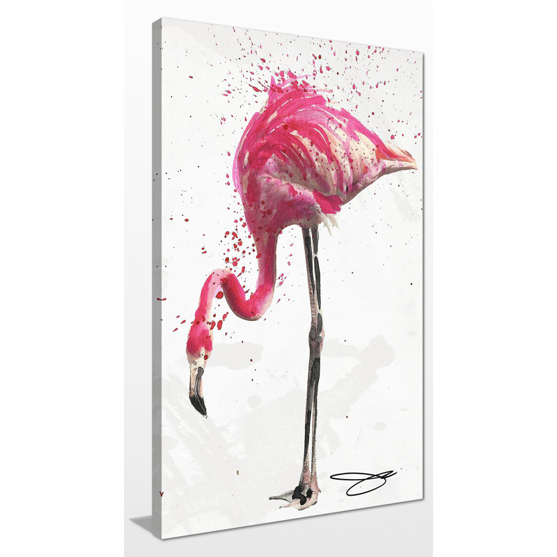 " Flamingo I ", 40" H x 24" W x 1" D