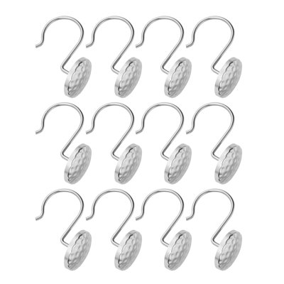 Utopia Alley Shower Rings Hooks, Shower Curtain Rings Hooks For Bathroom, Rust Resistant Shower Curtain Hooks Rings, Set Of 12