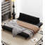 Canapé noir en polaire grainée et acier au carbone, style Mid-Century, pour chambre et salon-192214443