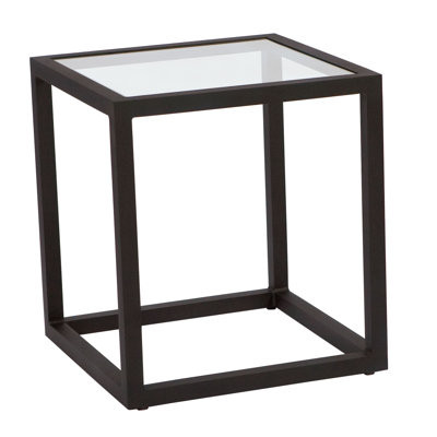 Table d'appoint avec verre transparent